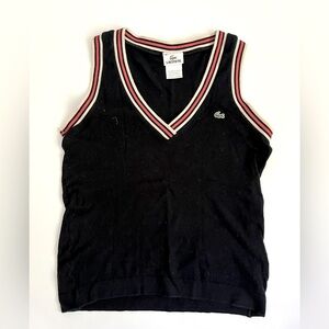 Vintage Lacoste V-neck vest with tipping detail